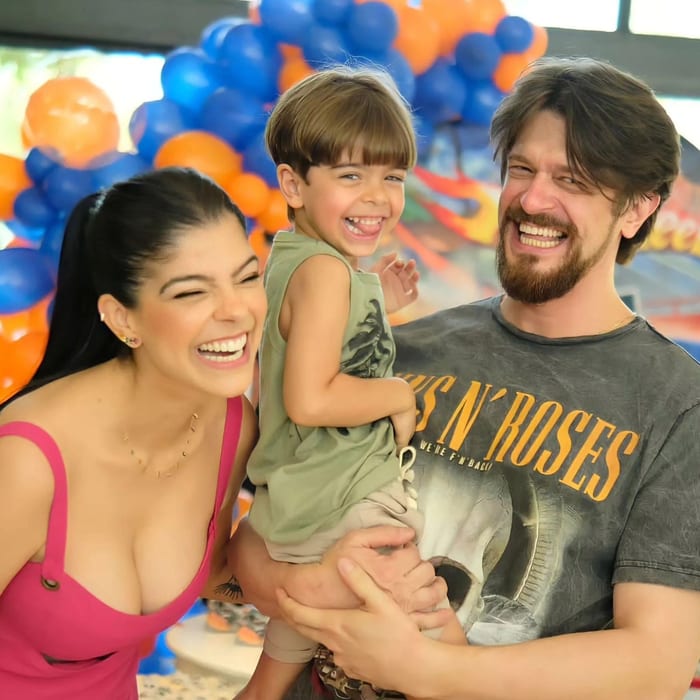 Dra. Danielle com o marido e o filho